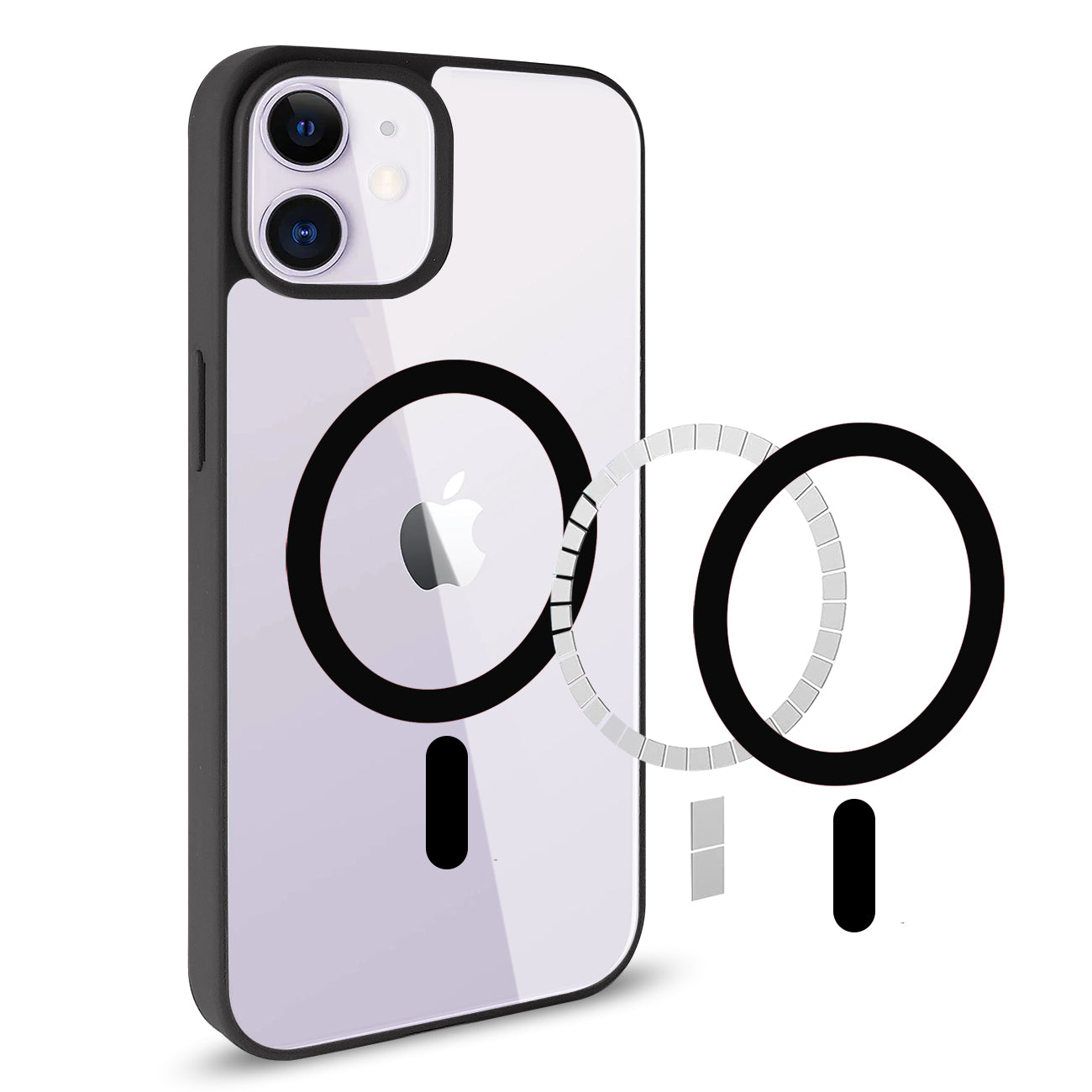 Phone Case Back Cover Magnetic Shell Fashion Design 2 In 1 iPhone 11 Transparent