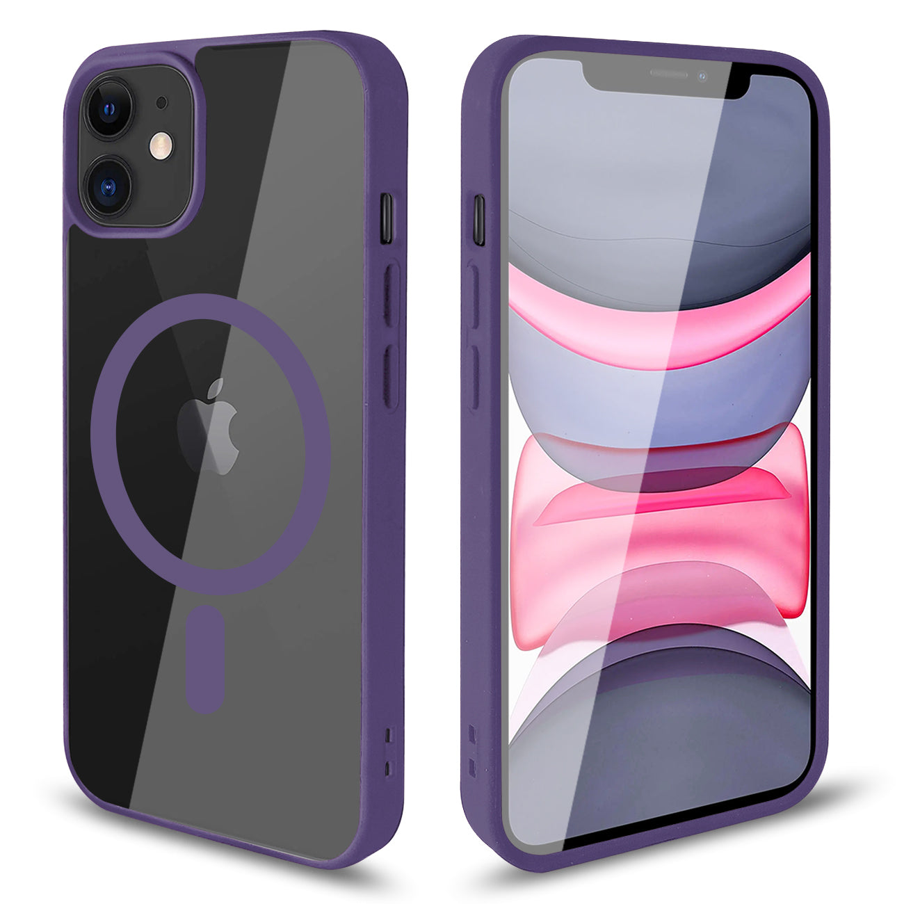 Phone Case Back Cover Fashion Design Magnetic Shell 2 in 1 iPhone 11 Transparent