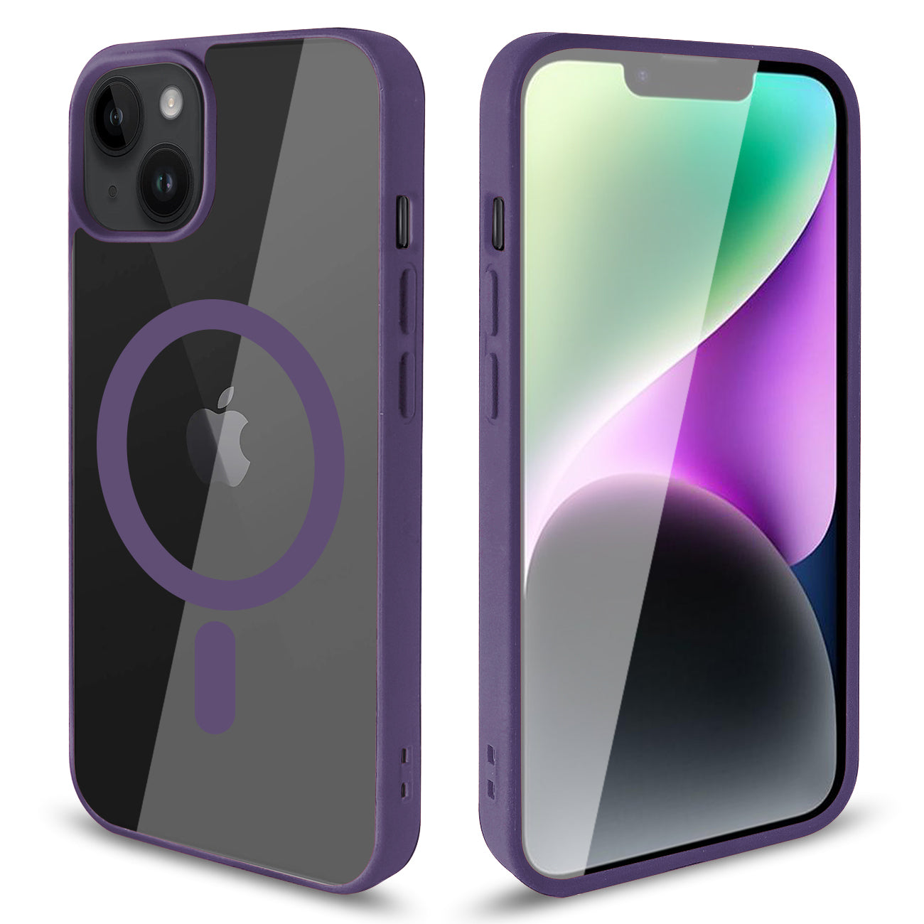 Phone Case Back Cover Magnetic Shell Fashion Design 2 In 1 iPhone 14 Transparent
