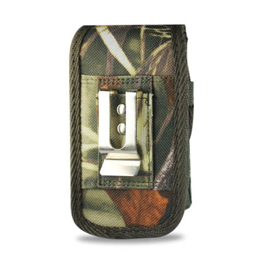 Vertical Rugged Pouch/Phone Holster With Buckle Clip Camouflage In Cardboard Packaging