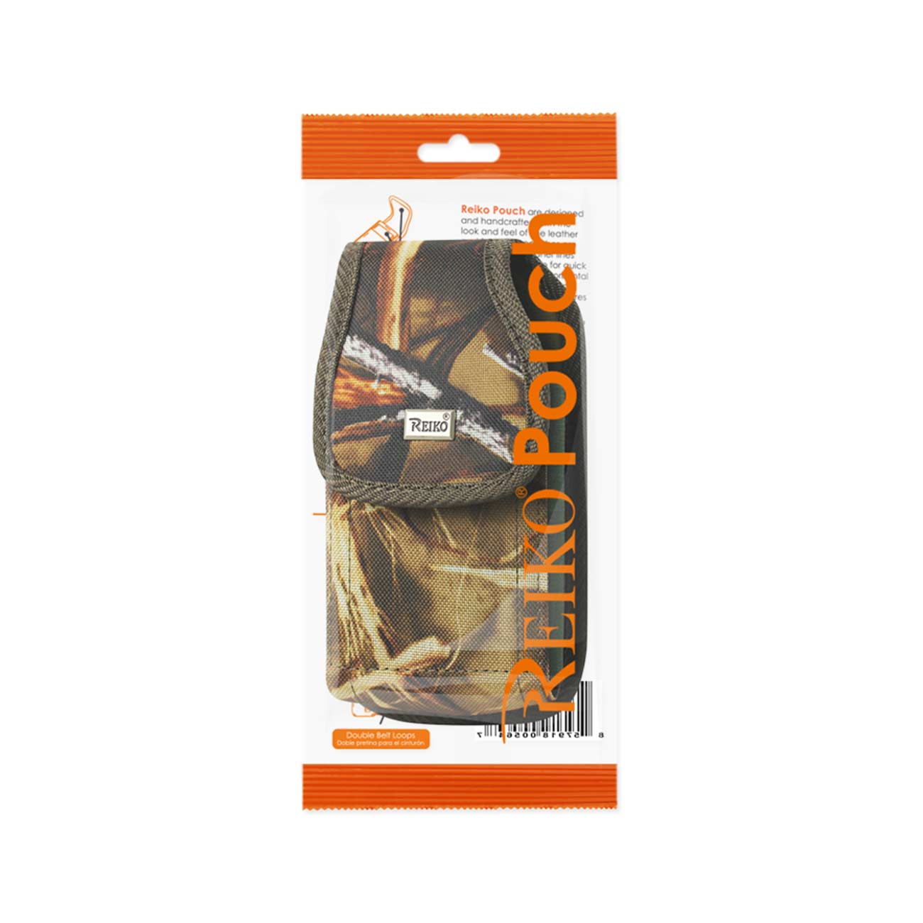 Vertical Rugged Pouch/Phone Holster With Velcro Closure Camouflage In Poly Bag Packaging