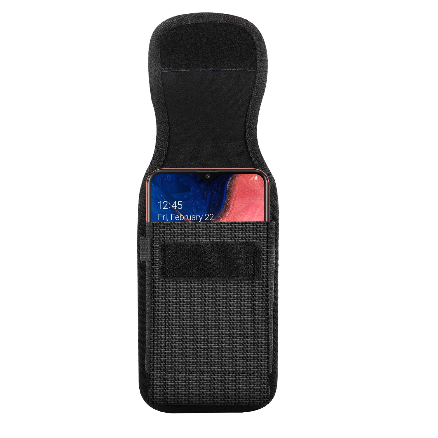 Reiko Vertical Rugged Pouch/Phone Holster With Belt Clip In Black