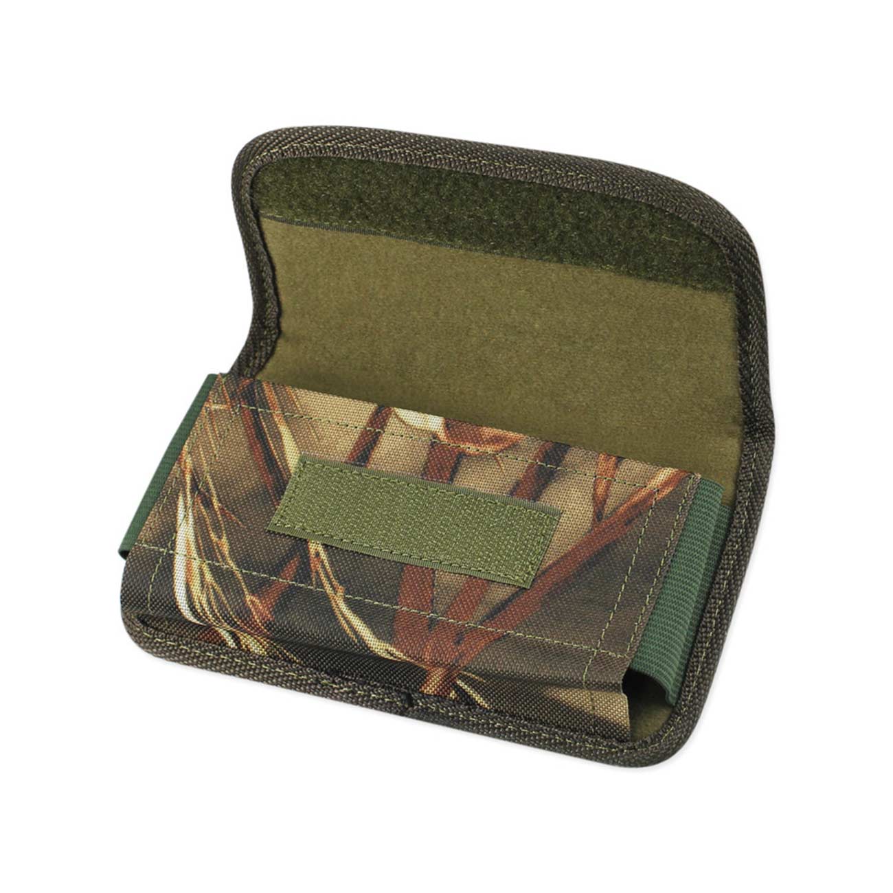 Pouch/ Phone Holster Rugged Horizontal With Velcro And Metal Belt Clip Camouflage