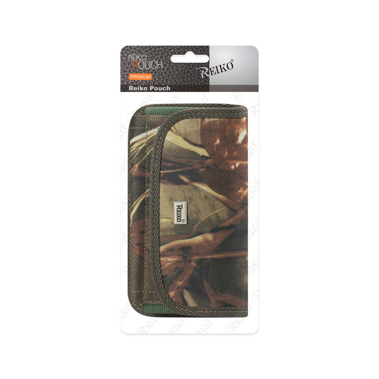 Pouch/ Phone Holster Rugged Horizontal With Velcro And Metal Belt Clip Camouflage