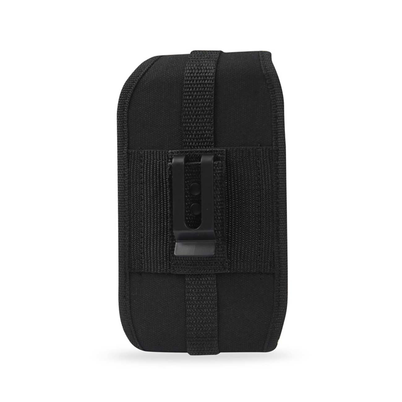 Vertical Pouch/Phone Holster With Buckle Clip And Card Holder Black In Cardboard Packaging