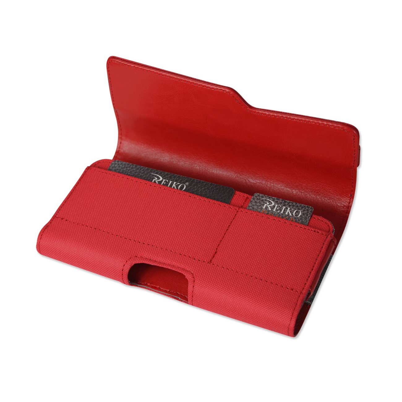 Pouch/ Phone Holster Rugged Horizontal With Z Lid Pattern Red Color