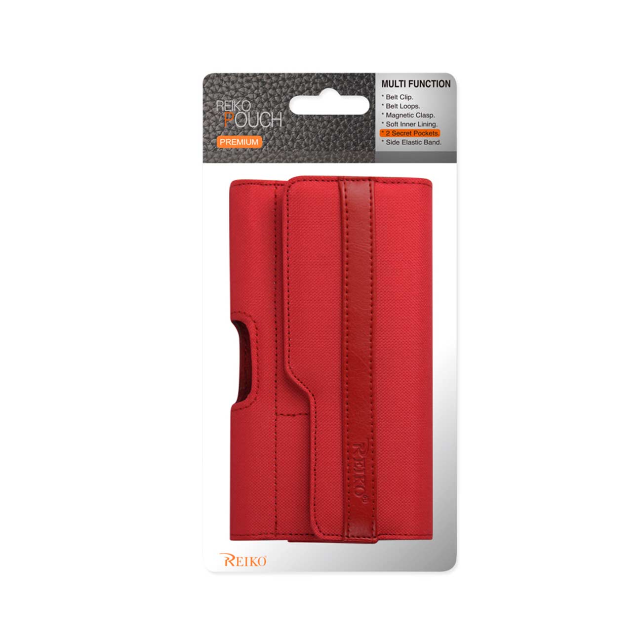 Pouch/ Phone Holster Rugged Horizontal With Z Lid Pattern Red Color