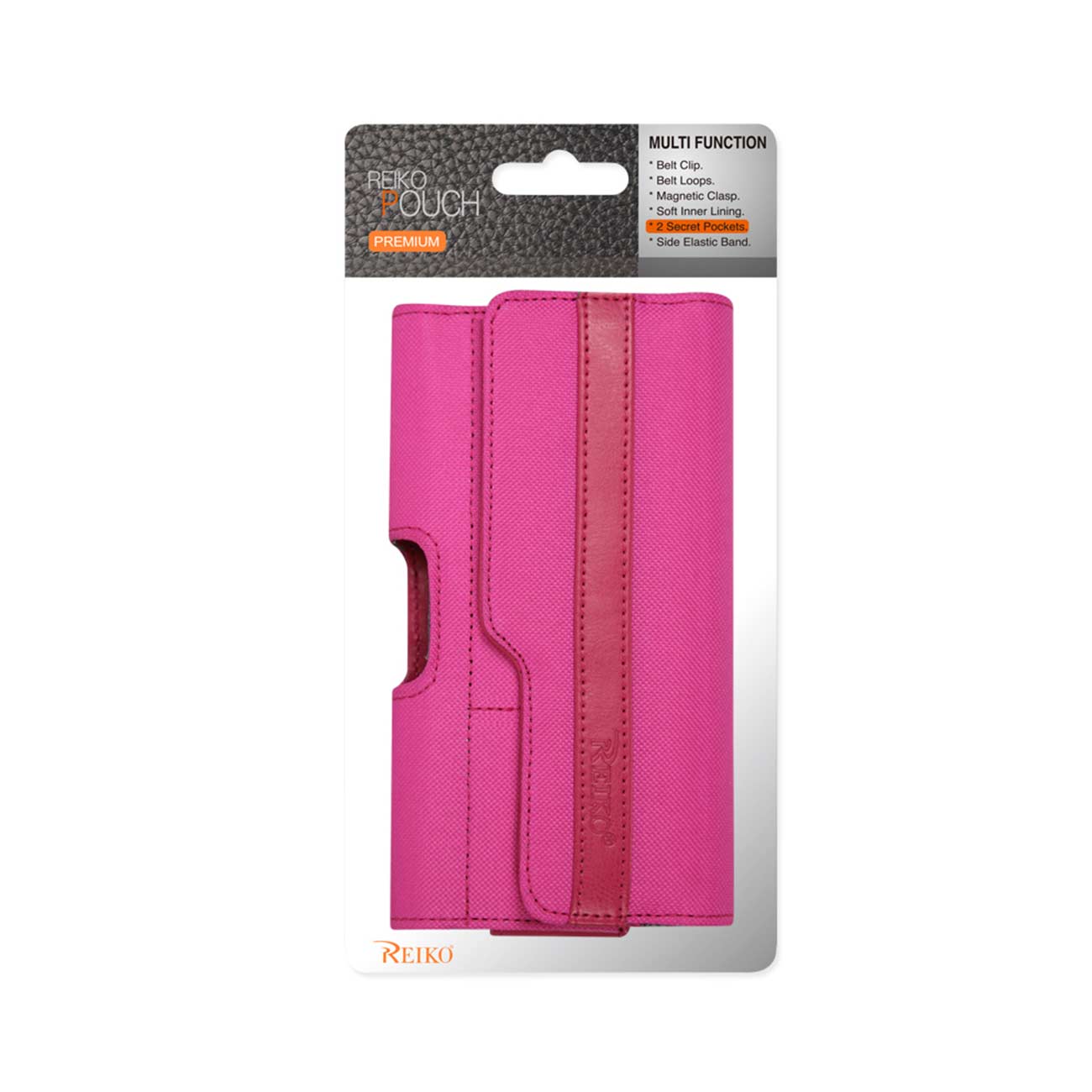 Pouch/ Phone Holster Rugged Horizontal With Z Lid Pattern Hot Pink Color