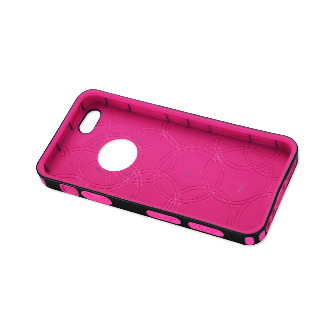 iPhone 5/5S/Se Slim Commute Case In Black Hot Pink