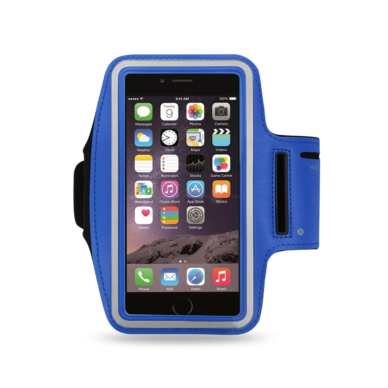 Case Touch Screen With Running Armband Reiko 5.4X2.65X0.35 Inches Navy Color