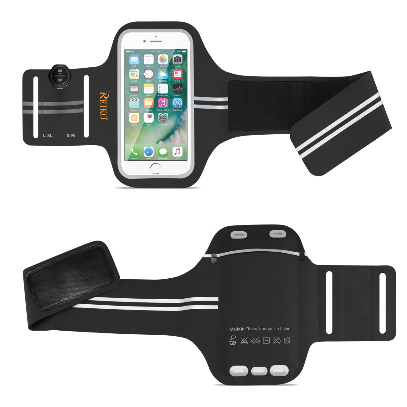 Reiko Running Sports Armband With Touch Screen 5.5X3X 0.5 Inches Device In Black