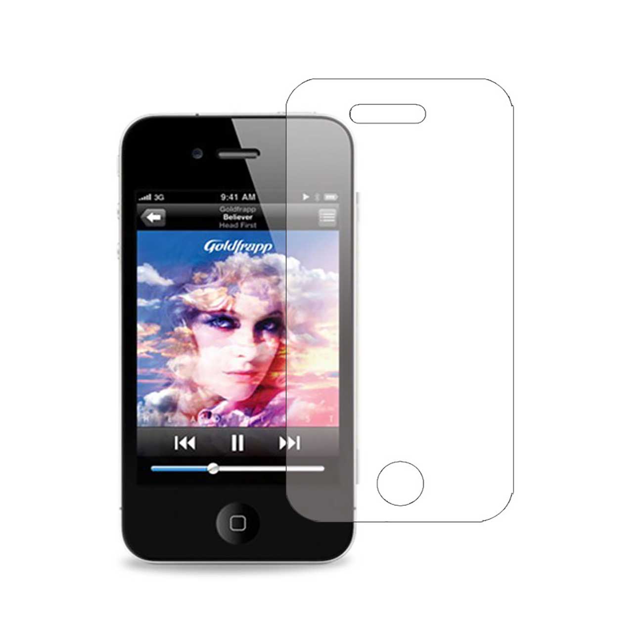 Screen Protector iPhone 4G Two Pieces Clear