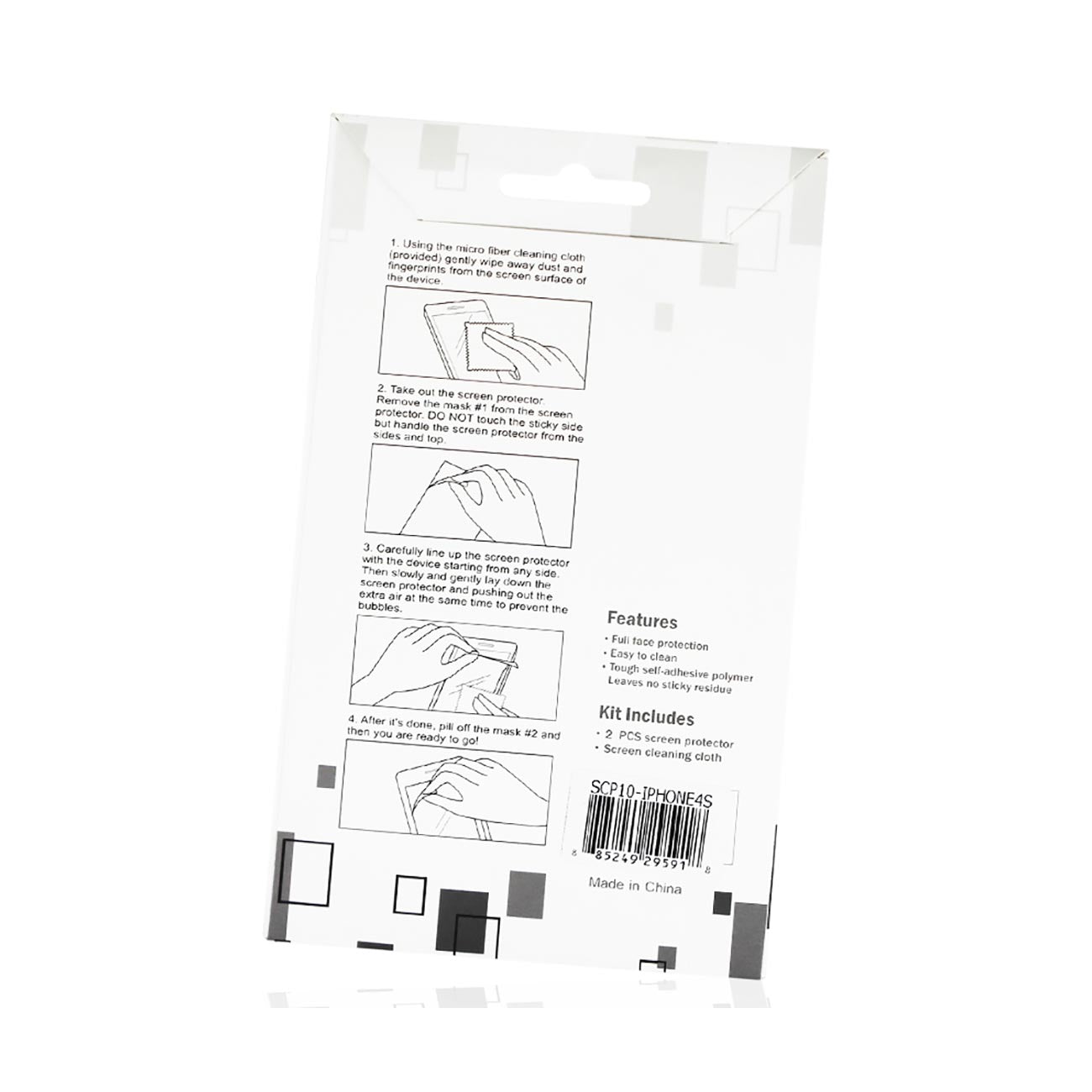 Screen Protector iPhone 4G Two Pieces Clear