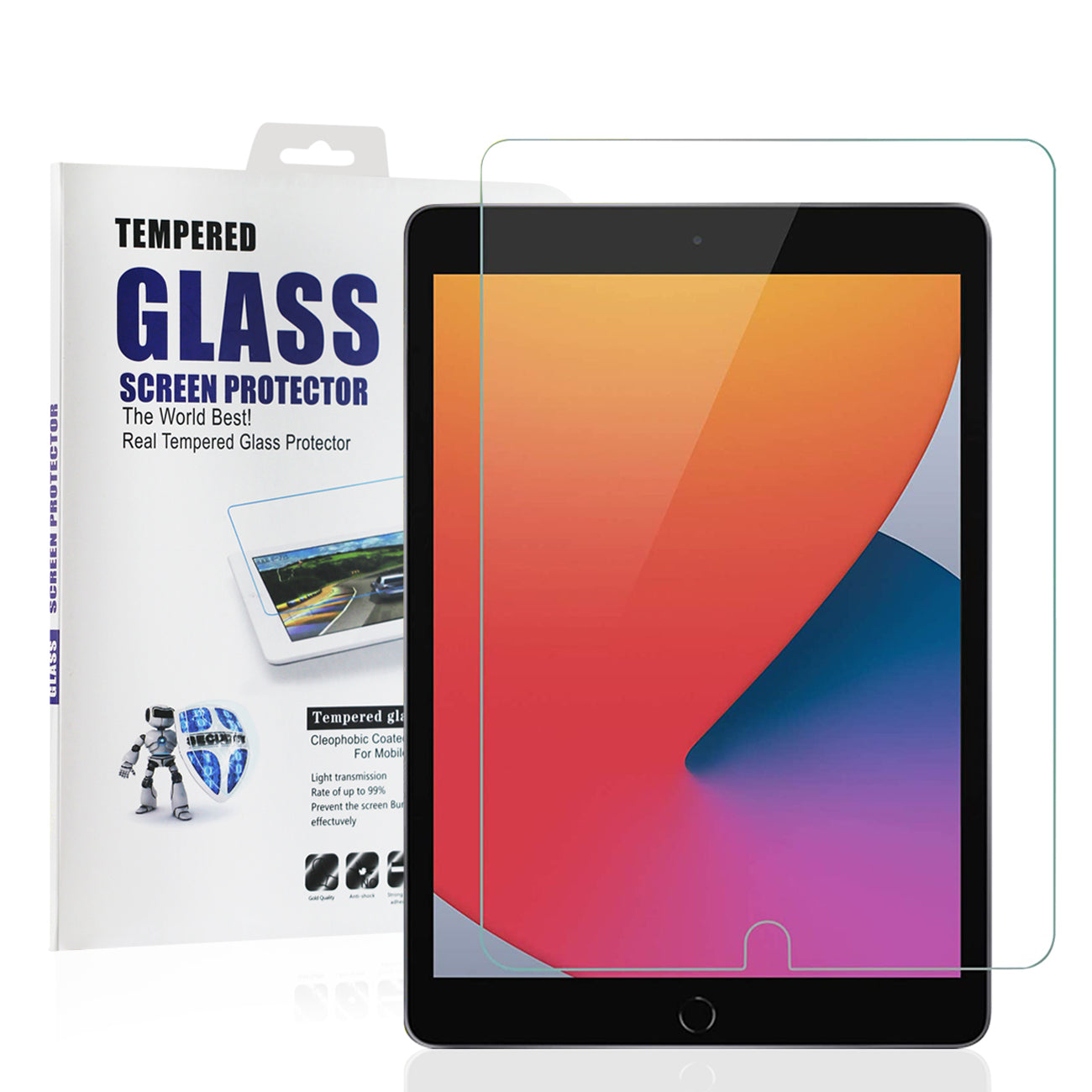 Glass Super Durable 2.5D Apple iPad 7, iPad Air 3,Or iPad Pro 10.5 (2017)