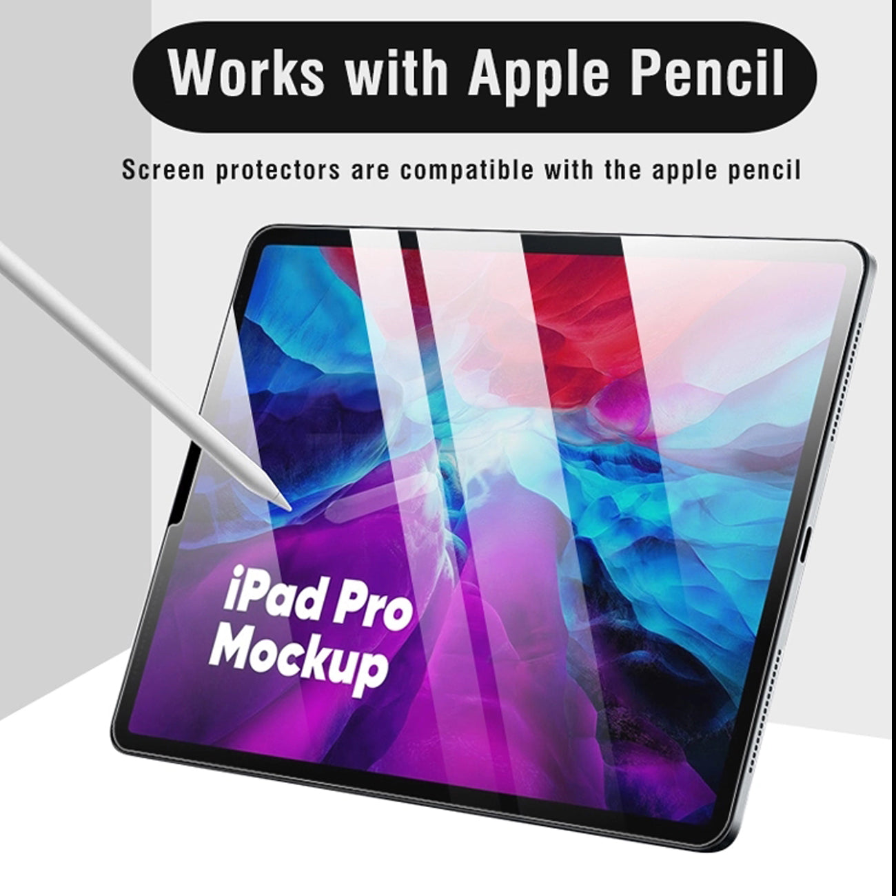 APPLE New iPad Pro 12.9" 2018 & 2020 3rd Generation models (A1876/A2014/A1895/A1983)2.5D Super Durable Glass