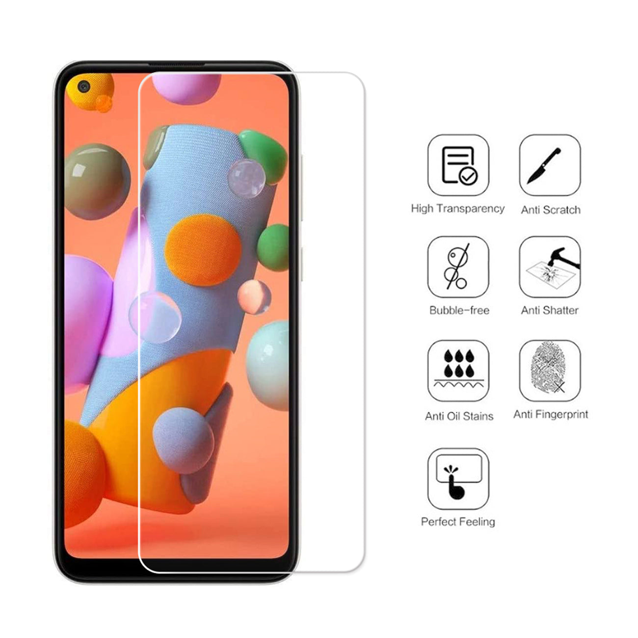 Glass Super Durable 2.5D Samsung Galaxy A11 24Pcs