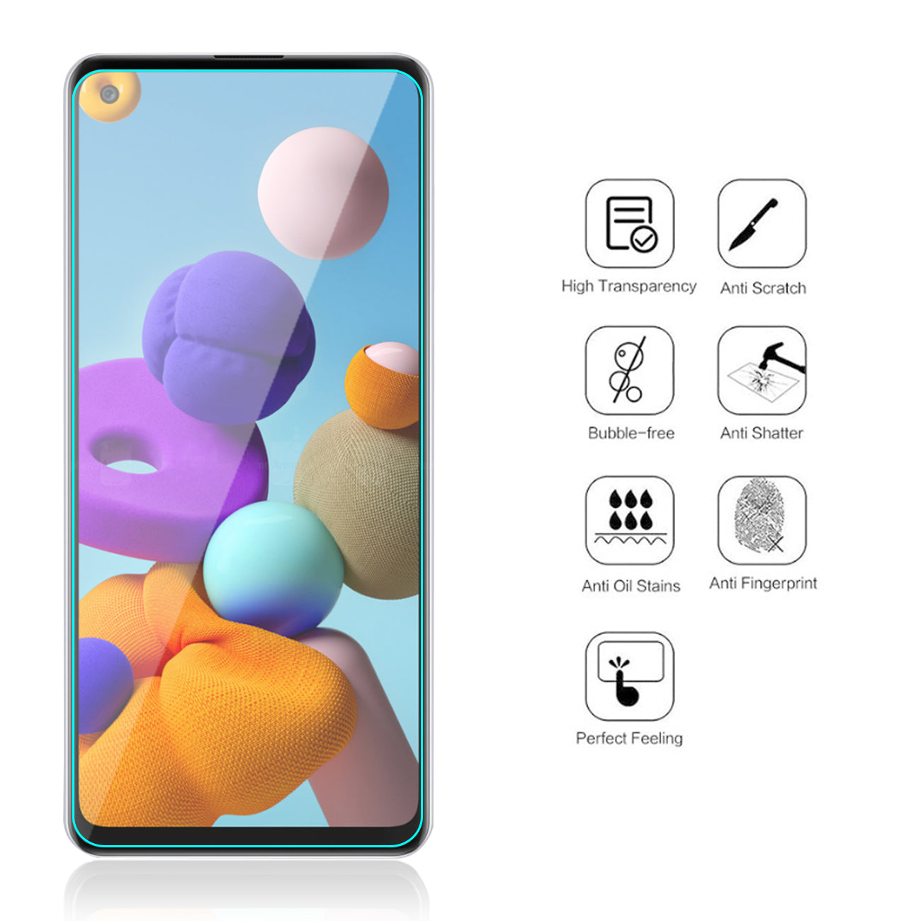 Glass Super Durable 2.5D Reiko Samsung Galaxy A21S