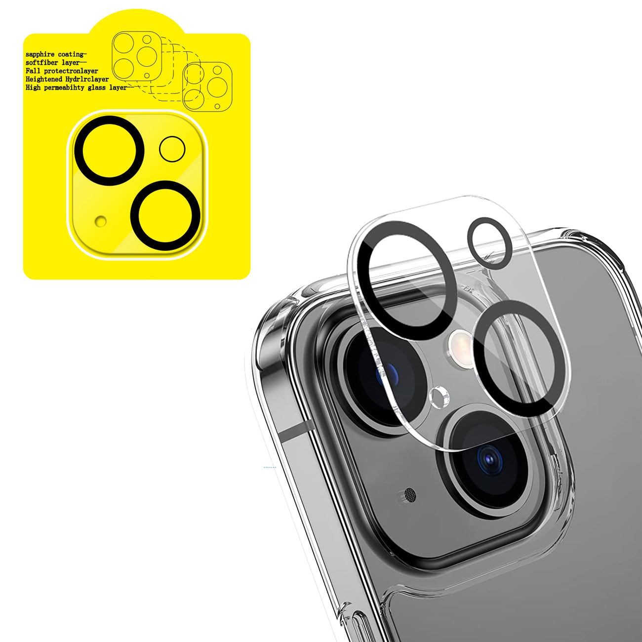 Clear Camera Protector for iPhone 14/14 PLUS and iPhone 15/15PLUS
