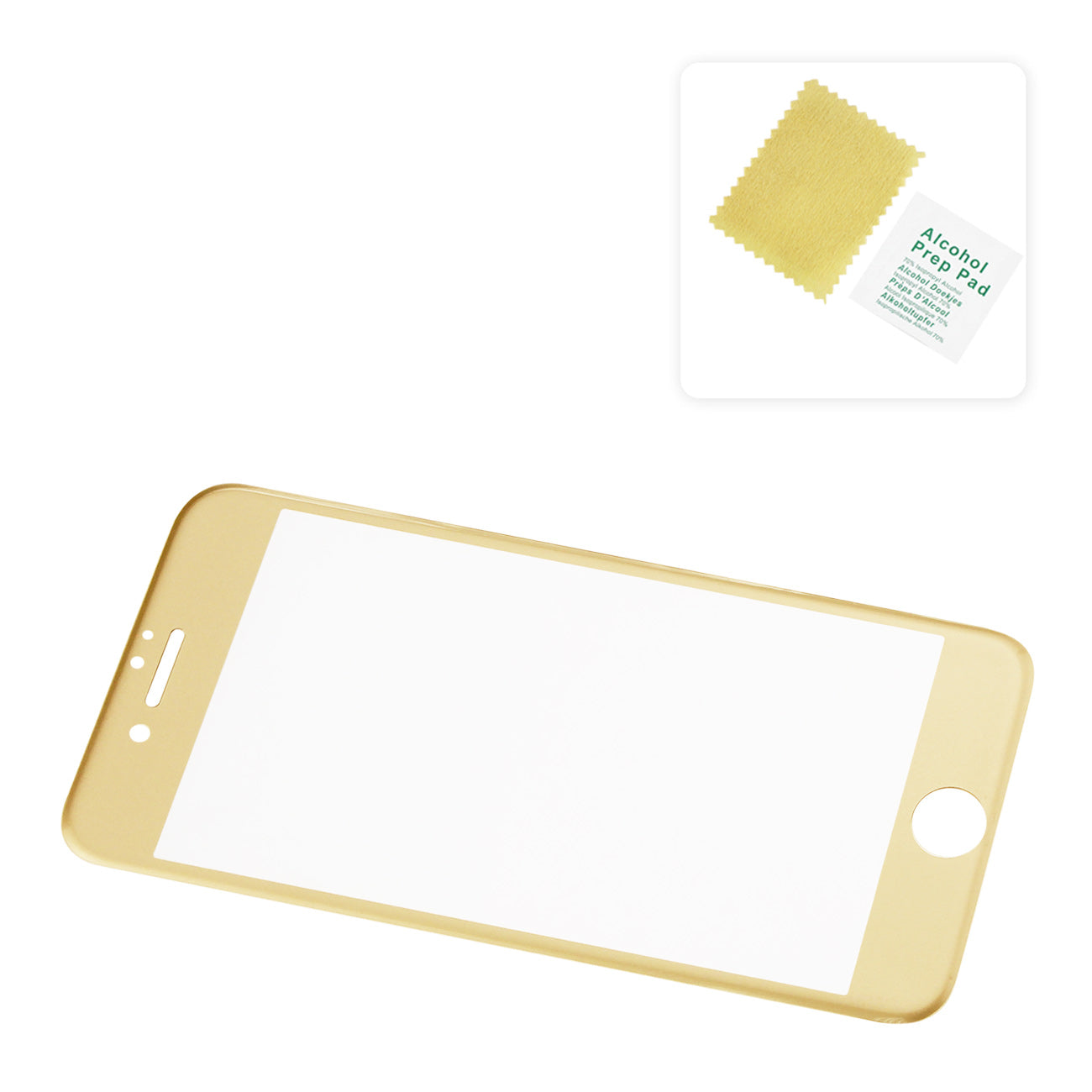 Glass Screen Protector Tempered Full Coverage 3D Curved iPhone 7 Plus Gold Color