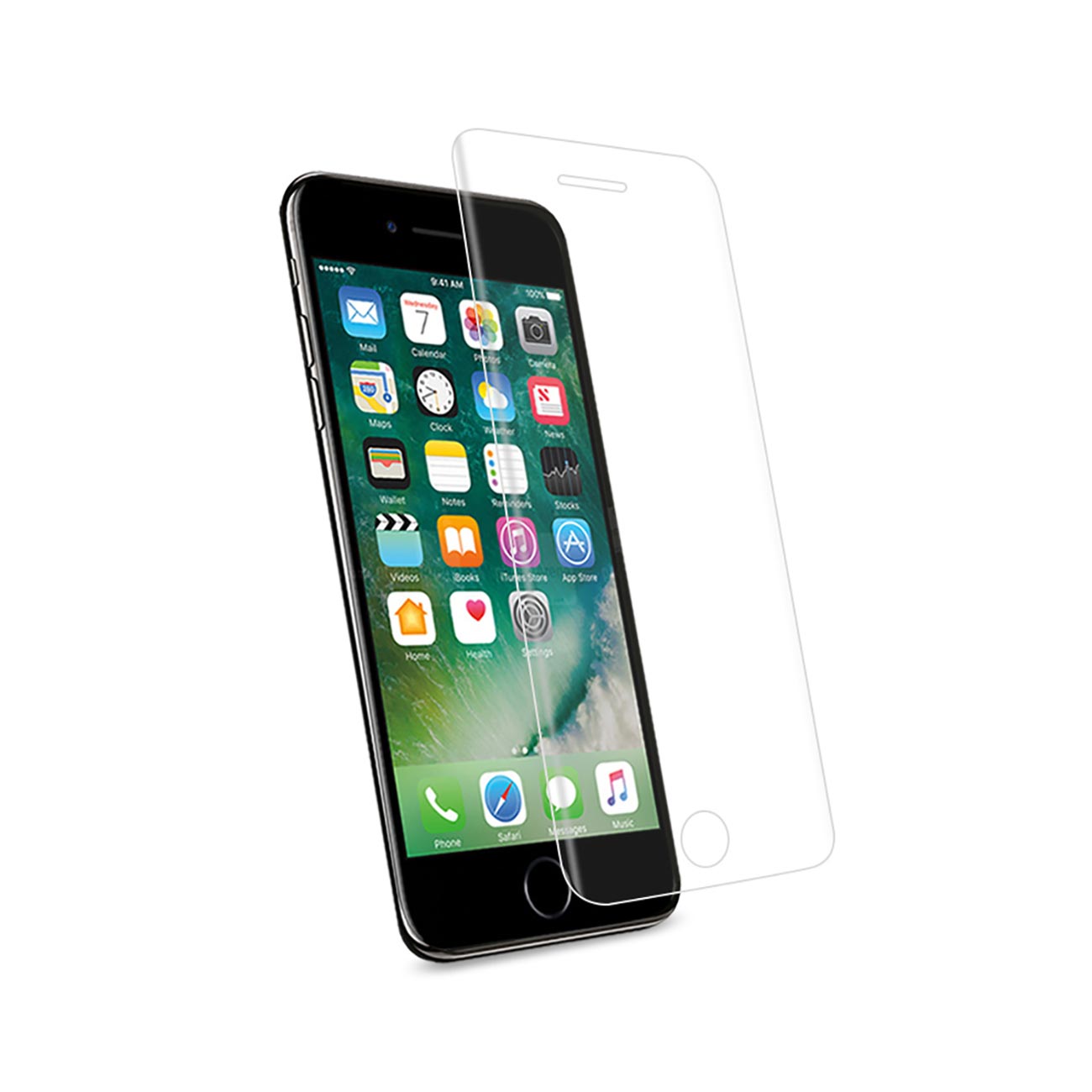 Glass Screen Protector Tempered Full Coverage 3D Curved iPhone 7/ 8/ SE2 Clear