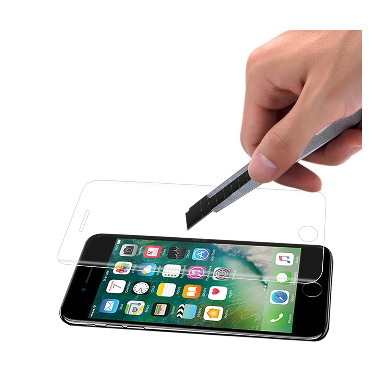 Glass Screen Protector Tempered Full Coverage 3D Curved iPhone 7/ 8/ SE2 Clear