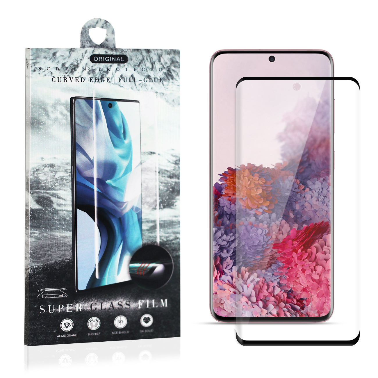 Glass Screen Protective Cover Super Shock Resistant 3D Curved Edge Samsung Galaxy S20