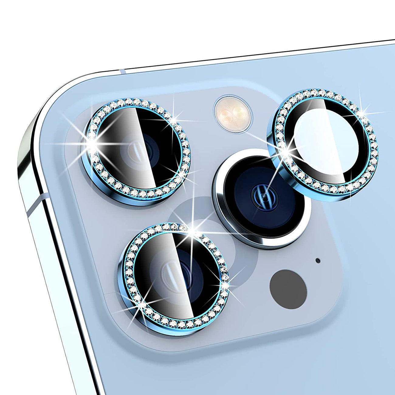 Glass Camera Cover Screen Protector Tempered Diamond iPhone 13 Pro/ iPhone 13 Pro Max Blue Color