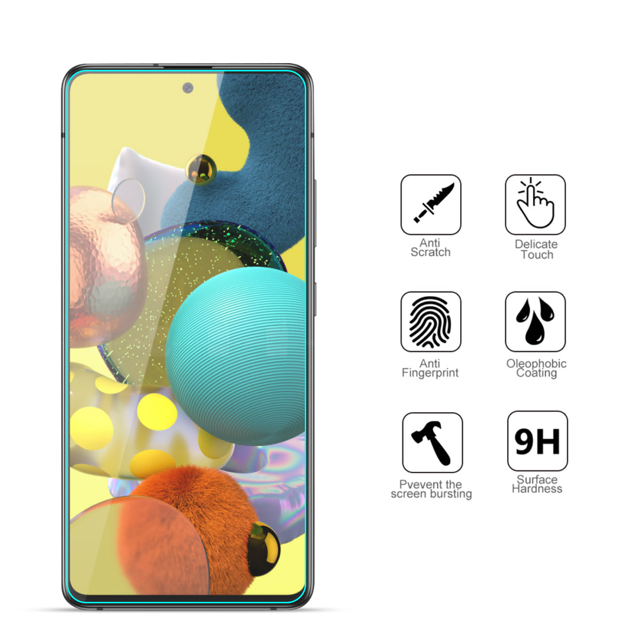 Glass Super Durable 2.5D Samsung Galaxy A51 5G 24Pcs