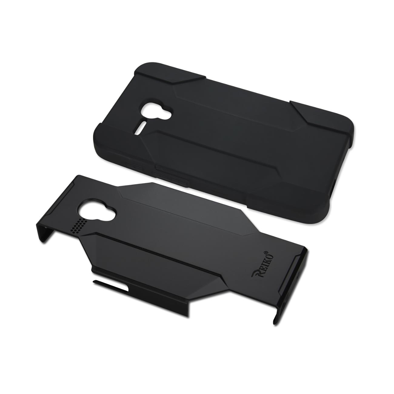 Case Holster Combo Hybrid Heavy Duty 3-In-1 Alcatel One Touch Fierce XL Black Color