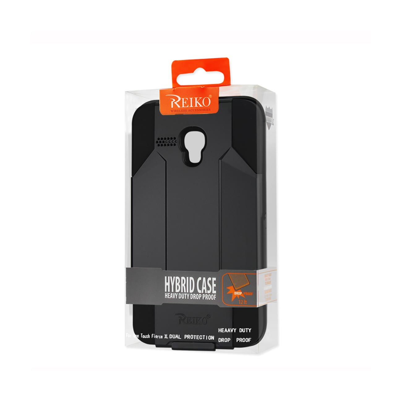 Case Holster Combo Hybrid Heavy Duty 3-In-1 Alcatel One Touch Fierce XL Black Color