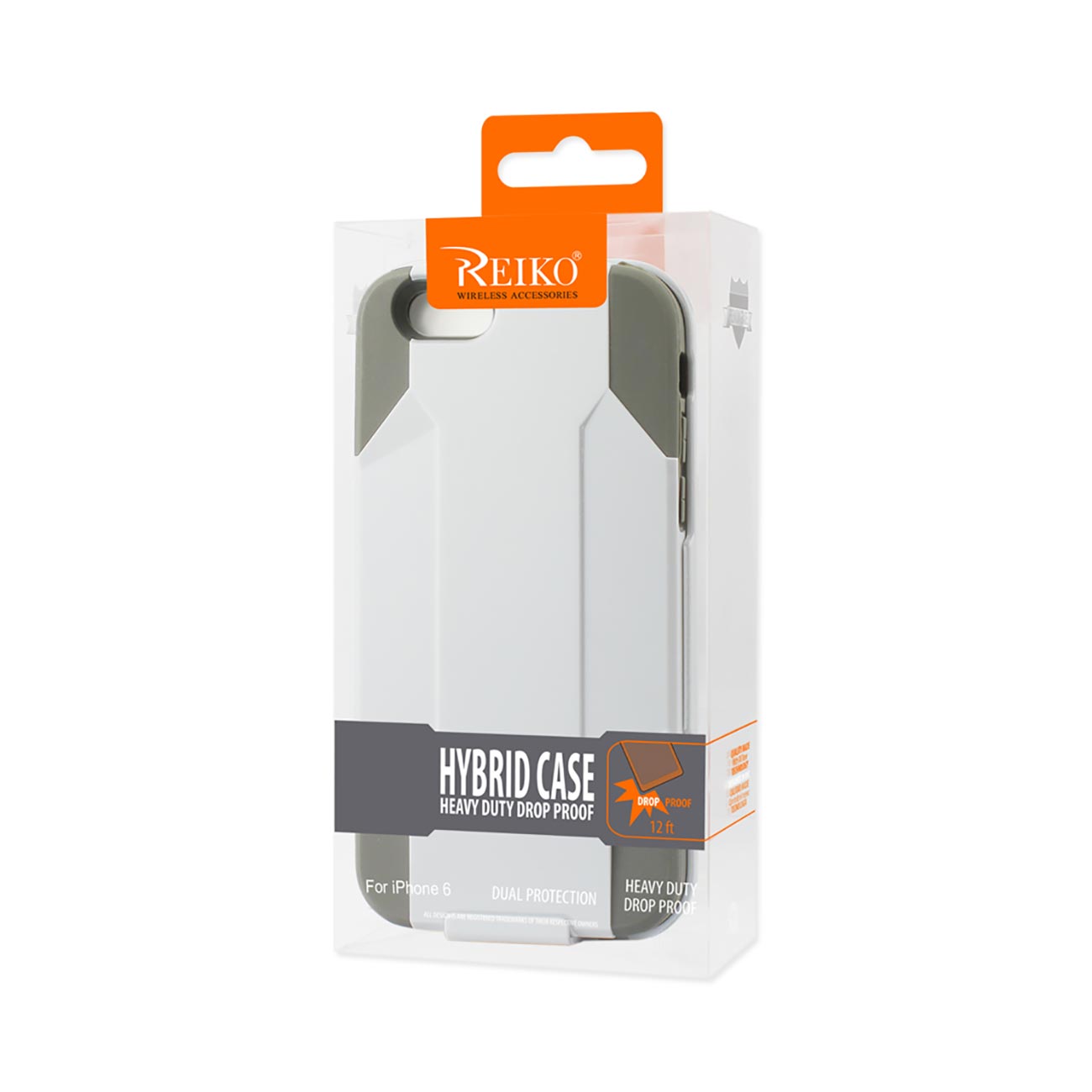 Case Holster Combo Hybrid Heavy Duty 3-In-1 iPhone 6S/ 6 Gray White Color