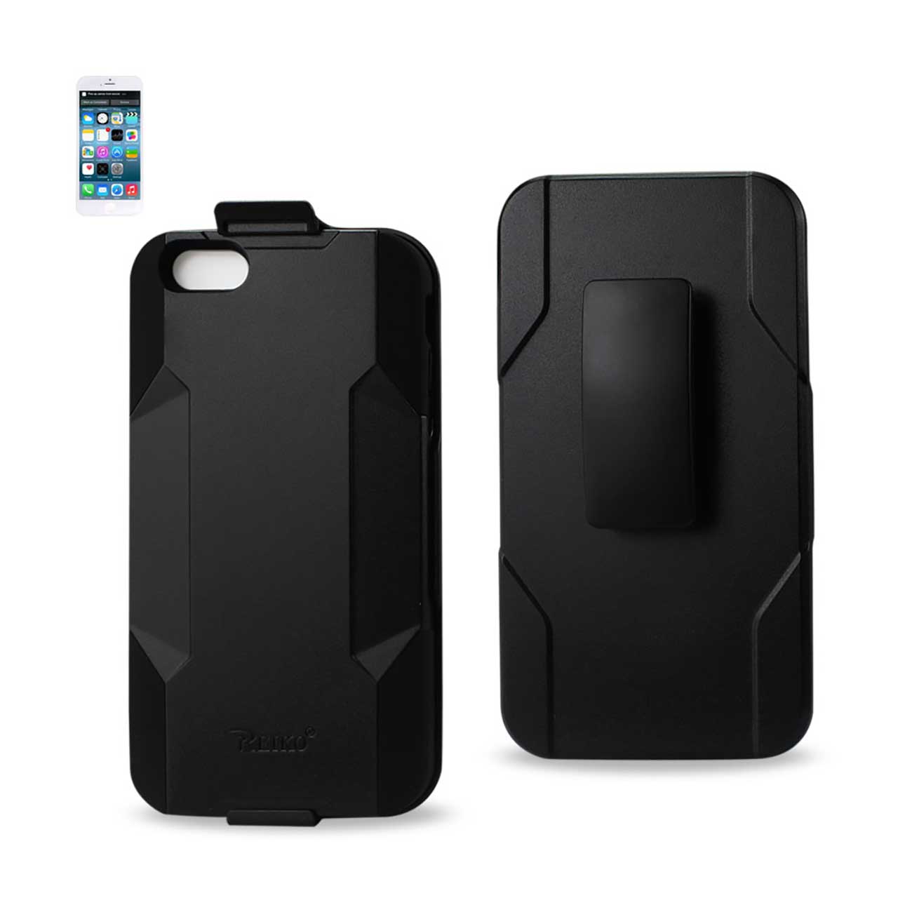 Case Holster Combo Hybrid Heavy Duty 3-In-1 iPhone 6 Plus Black Color