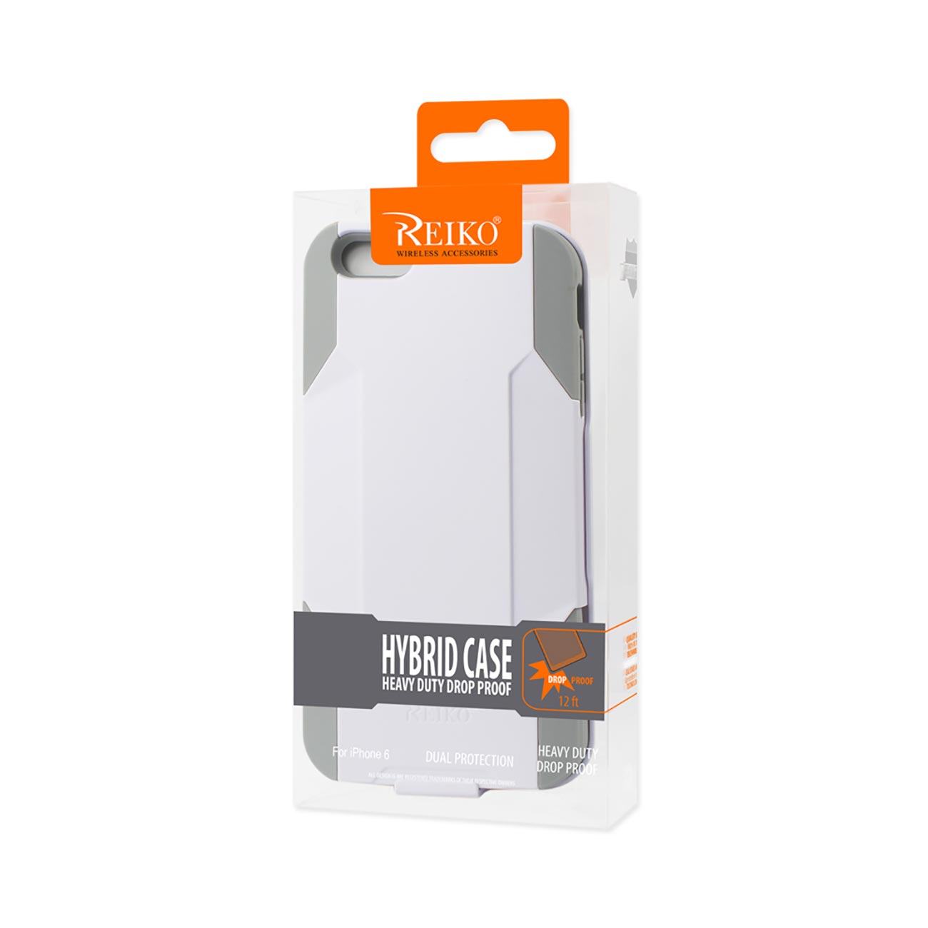 Case Holster Combo Hybrid Heavy Duty 3-In-1 iPhone 6 Plus Gray White Color
