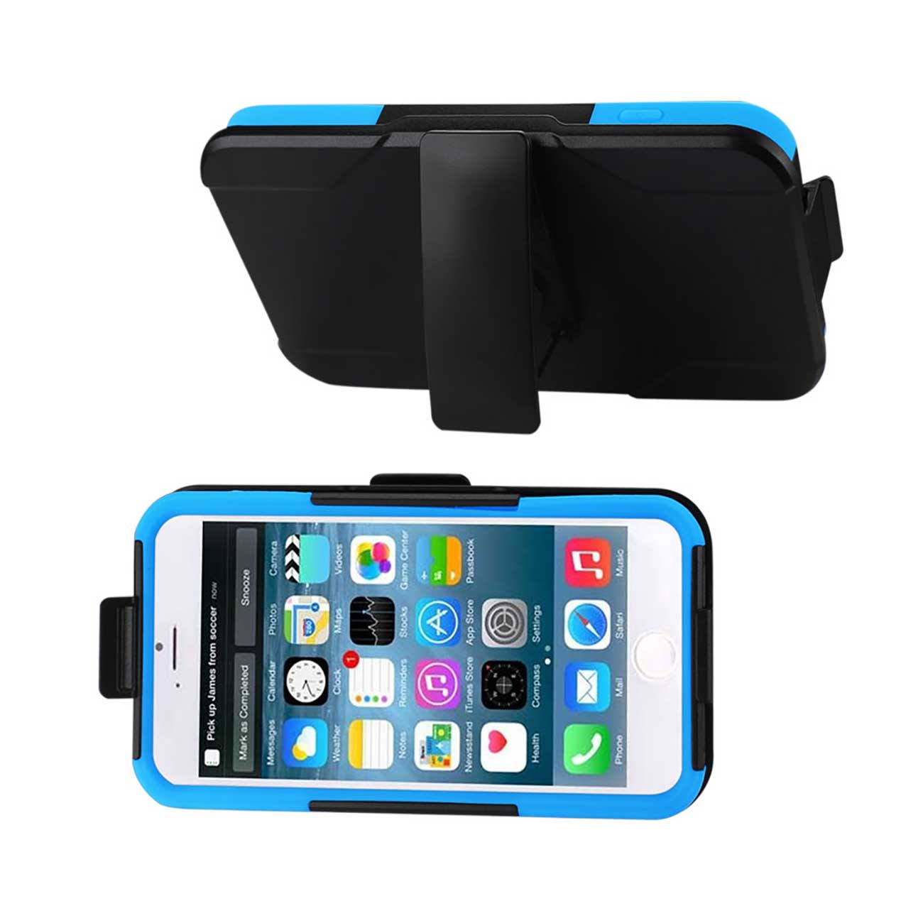 Case Holster Combo Hybrid Heavy Duty 3-In-1 iPhone 6 Plus Navy Black Color