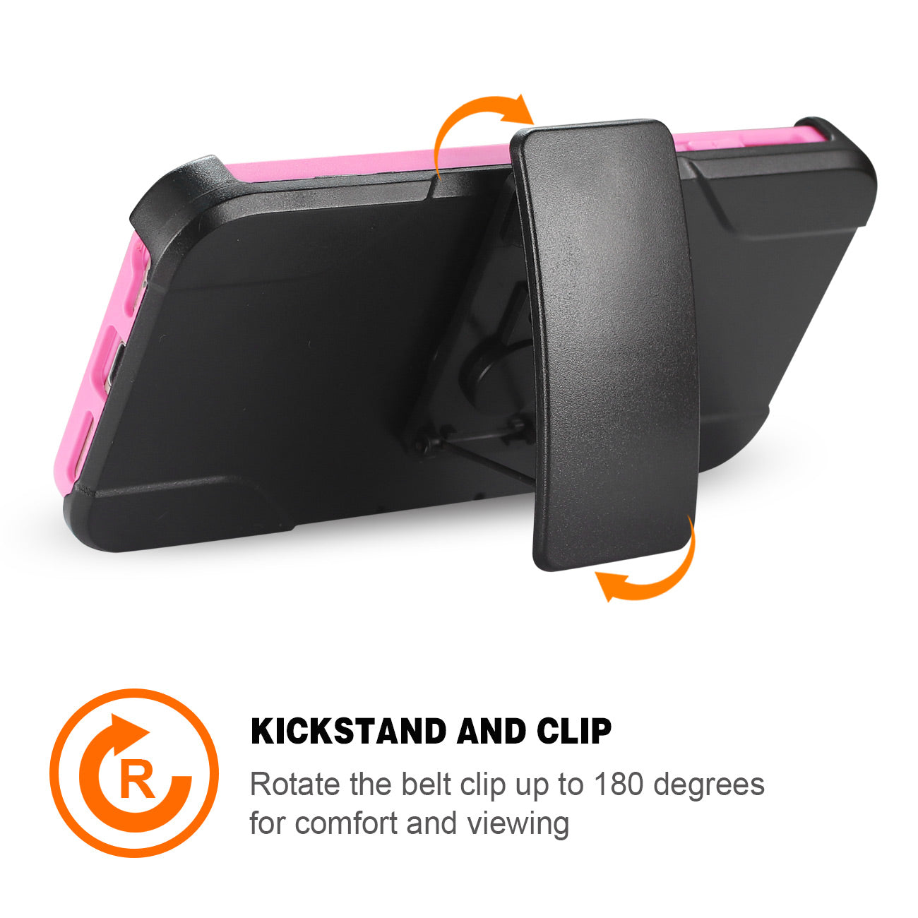 Case Holster Combo Hybrid Heavy Duty 3-In-1 iPhone 7/ 8/ SE2 Light Pink Color