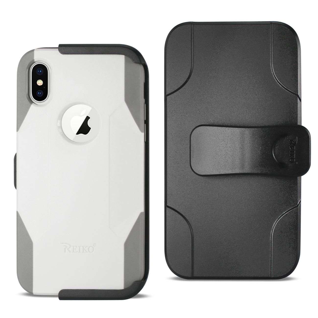 iPhone X/iPhone XS 3-IN-1 HYBRID HEAVY DUTY HOLSTER COMBO CASE IN IVORY