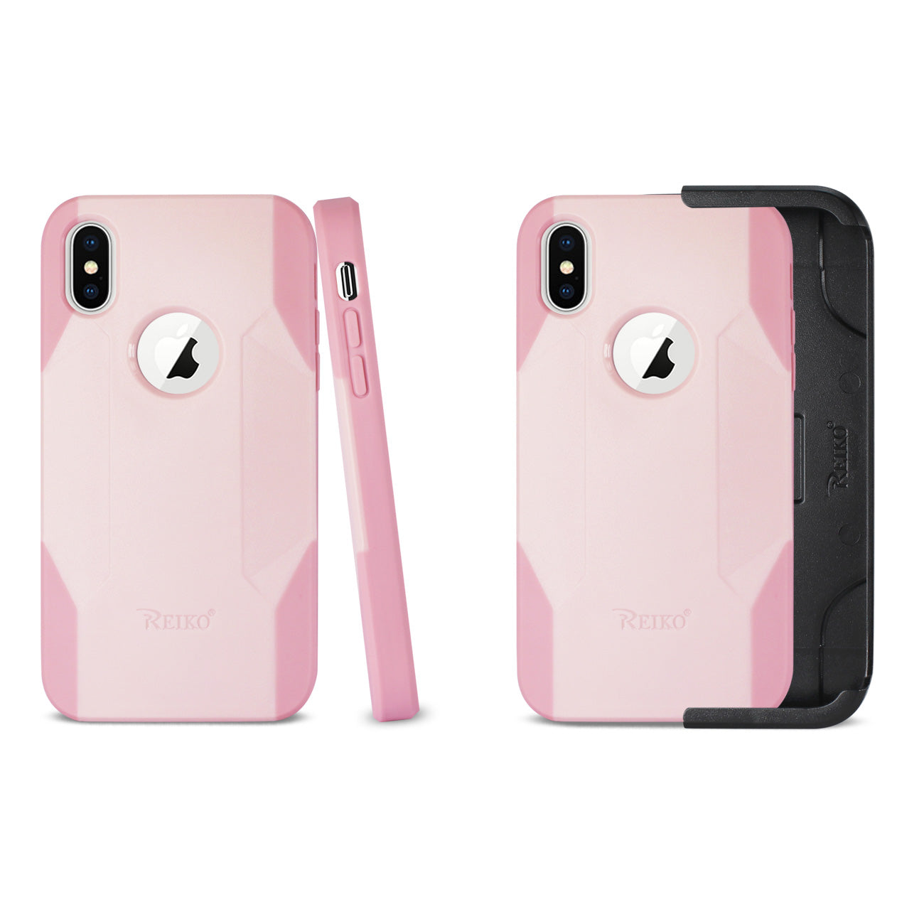 iPhone X/iPhone XS 3-IN-1 HYBRID HEAVY DUTY HOLSTER COMBO CASE IN LIGHT PINK
