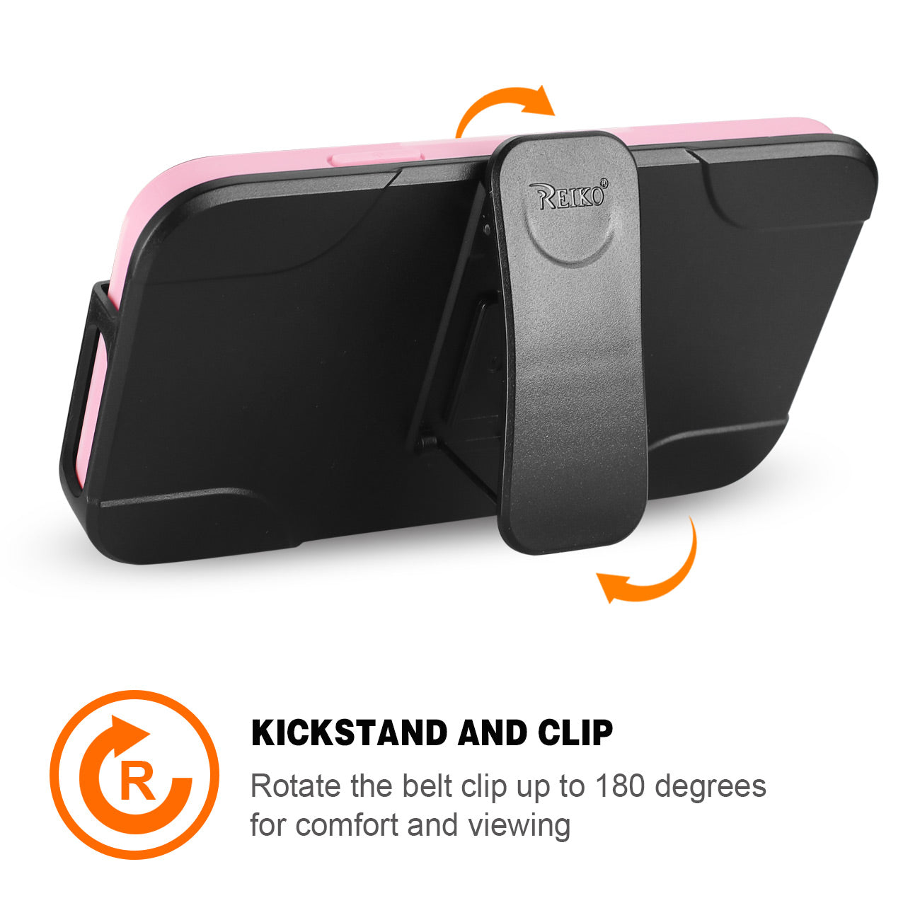 iPhone X/iPhone XS 3-IN-1 HYBRID HEAVY DUTY HOLSTER COMBO CASE IN LIGHT PINK