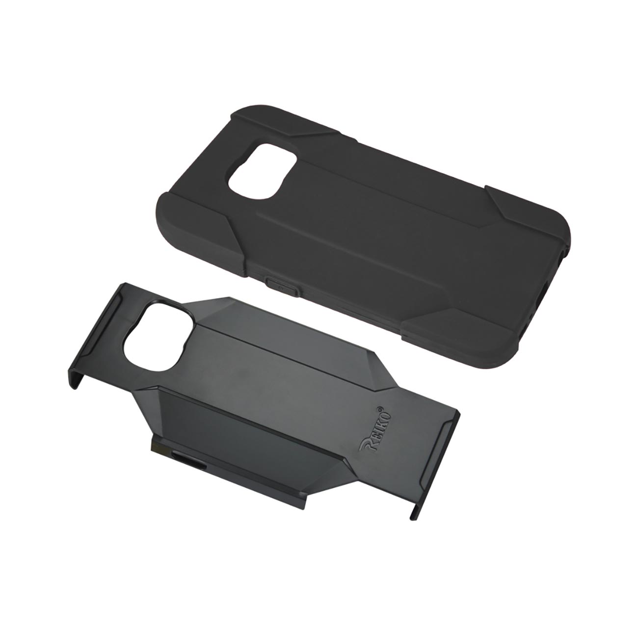 Samsung Galaxy S6 Edge 3-In-1 Hybrid Heavy Duty Holster Combo Case In Black