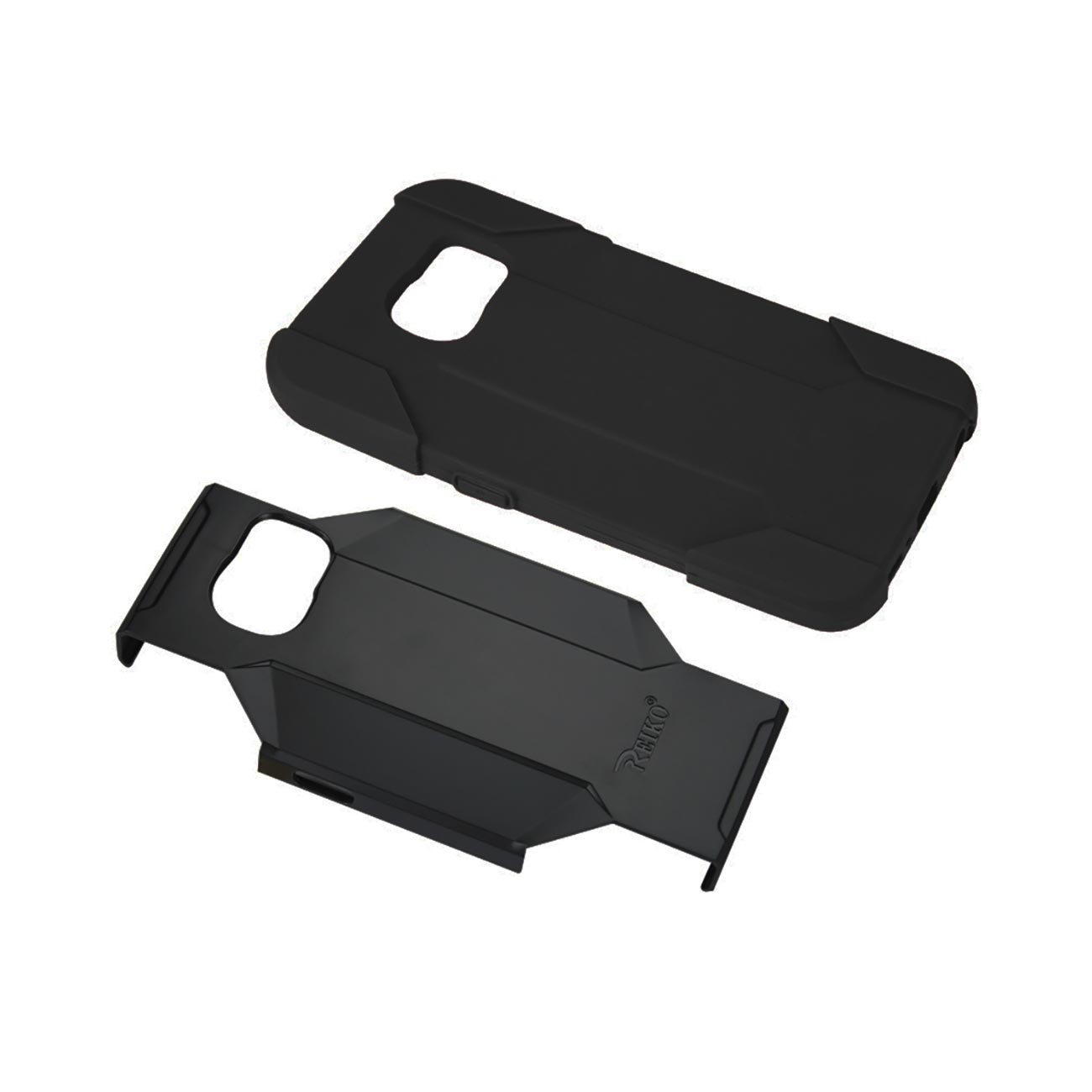 Reiko Samsung Galaxy S6 Edge Plus 3-In-1 Hybrid Heavy Duty Holster Combo Case In Black
