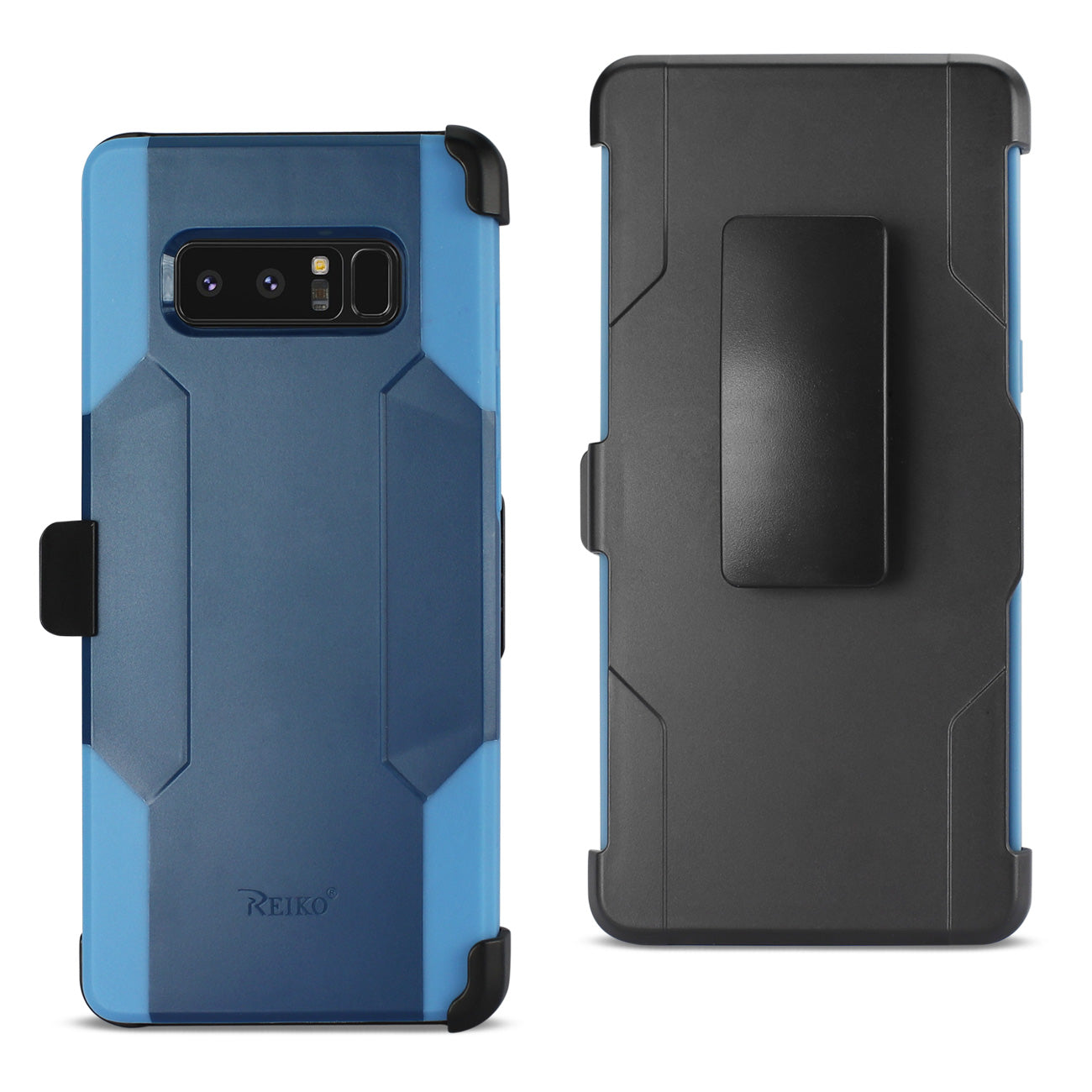 Reiko Samsung Note 8 3-In-1 Hybrid Heavy Duty Holster Combo Case In Navy