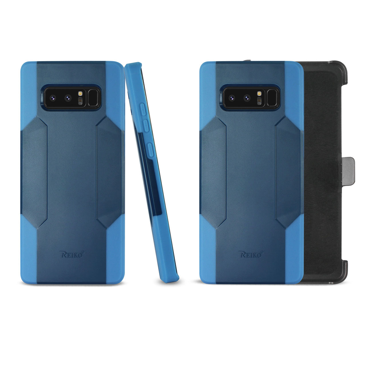 Reiko Samsung Note 8 3-In-1 Hybrid Heavy Duty Holster Combo Case In Navy