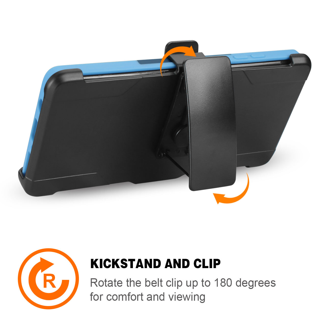 Reiko Samsung Note 8 3-In-1 Hybrid Heavy Duty Holster Combo Case In Navy