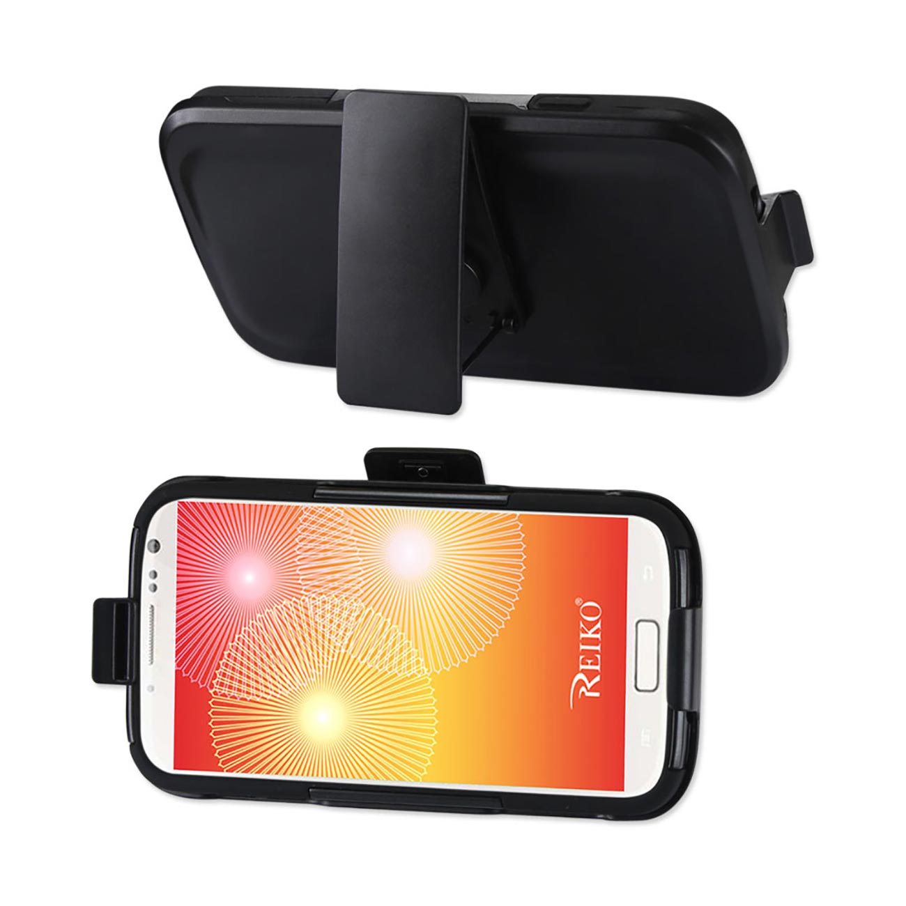 Samsung Galaxy S4 3-In-1 Hybrid Heavy Duty Holster Combo Case In Black