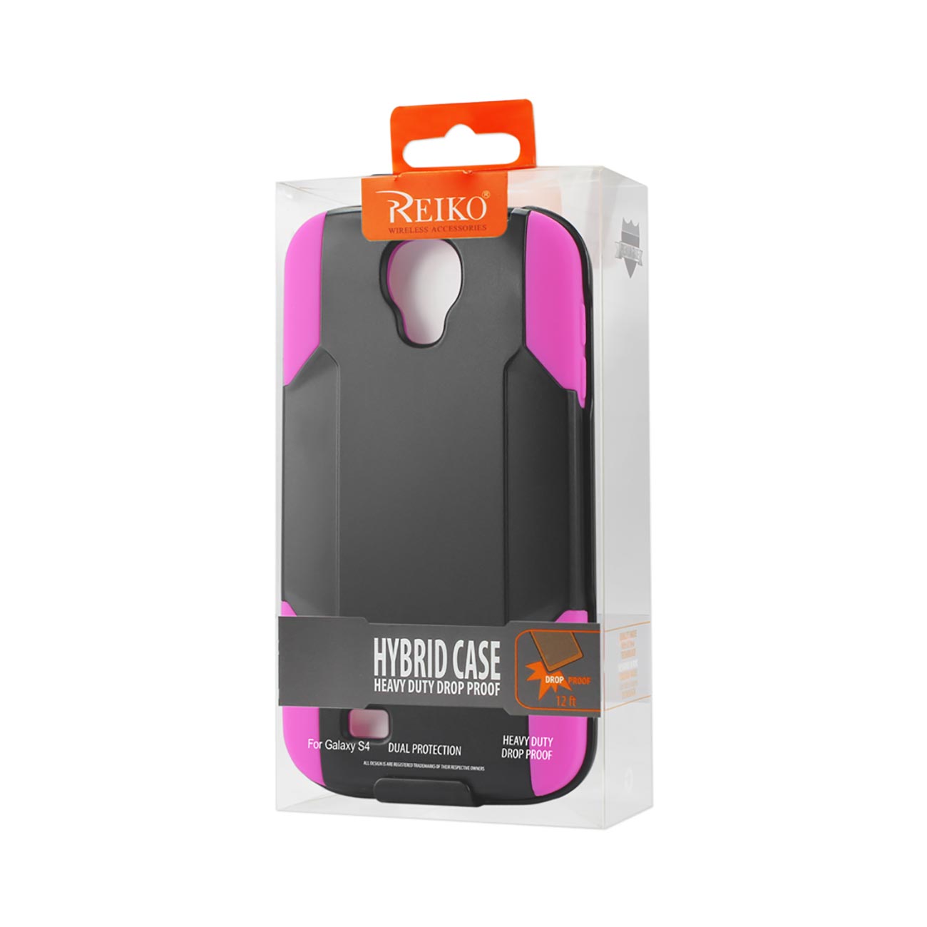 Samsung Galaxy S4 3-In-1 Hybrid Heavy Duty Holster Combo Case In Hot Pink Black