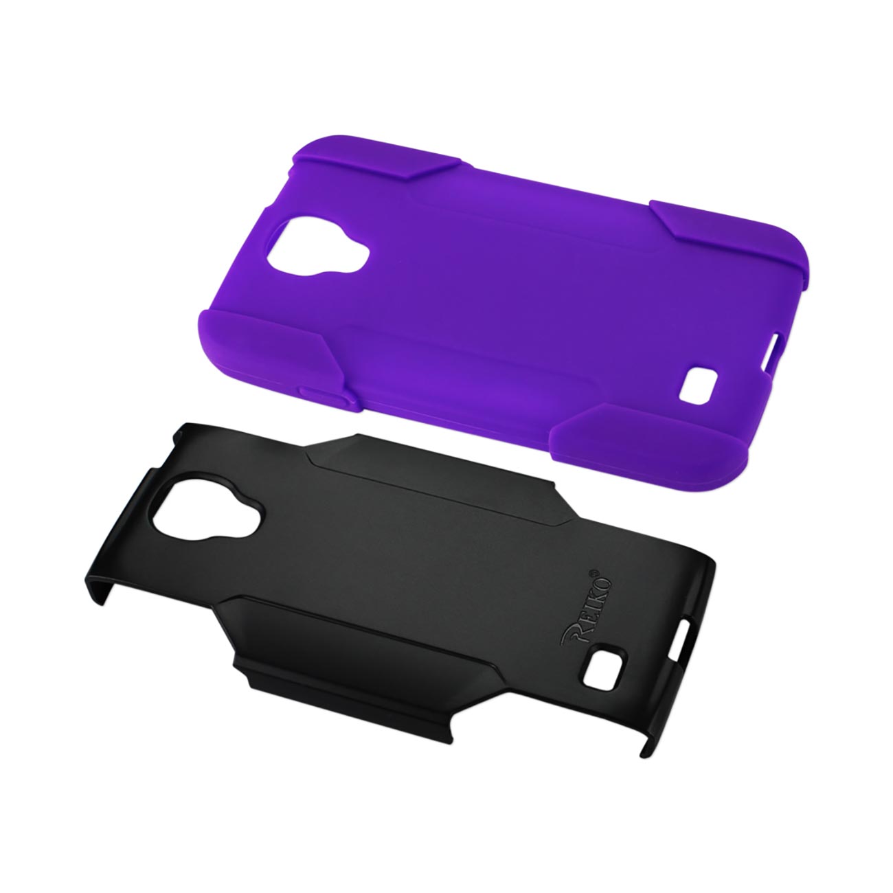 Samsung Galaxy S4 3-In-1 Hybrid Heavy Duty Holster Combo Case In Purple Black