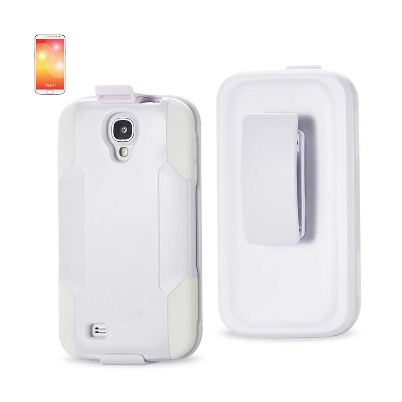 Samsung Galaxy S4 3-In-1 Hybrid Heavy Duty Holster Combo Case In White