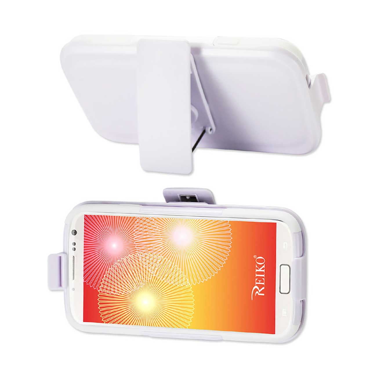 Samsung Galaxy S4 3-In-1 Hybrid Heavy Duty Holster Combo Case In White