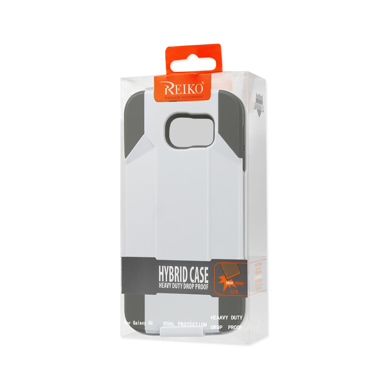Samsung Galaxy S6 3-In-1 Hybrid Heavy Duty Holster Combo Case In Gray White