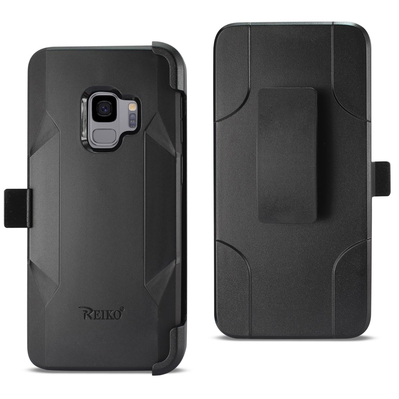 Samsung Galaxy S9 3-In-1 Hybrid Heavy Duty Holster Combo Case In Black